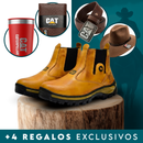 Kit de Bota Masculina Adventure de Cuero Legítimo y Suela Antideslizante +4 REGALOS: Billetera, Sombrero, Cinturón y Vaso Térmico